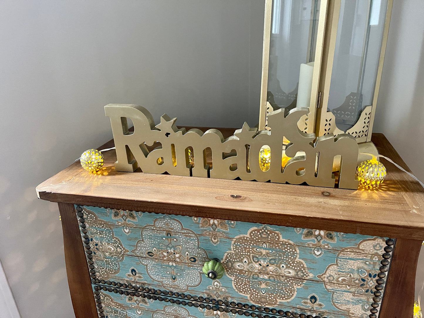 Ramadan decoration, wooden Ramadan decor, Wooden ramadan sign, Wooden Ramadan Mubarak Table Sign Decoration, Ramadan Party Decorations