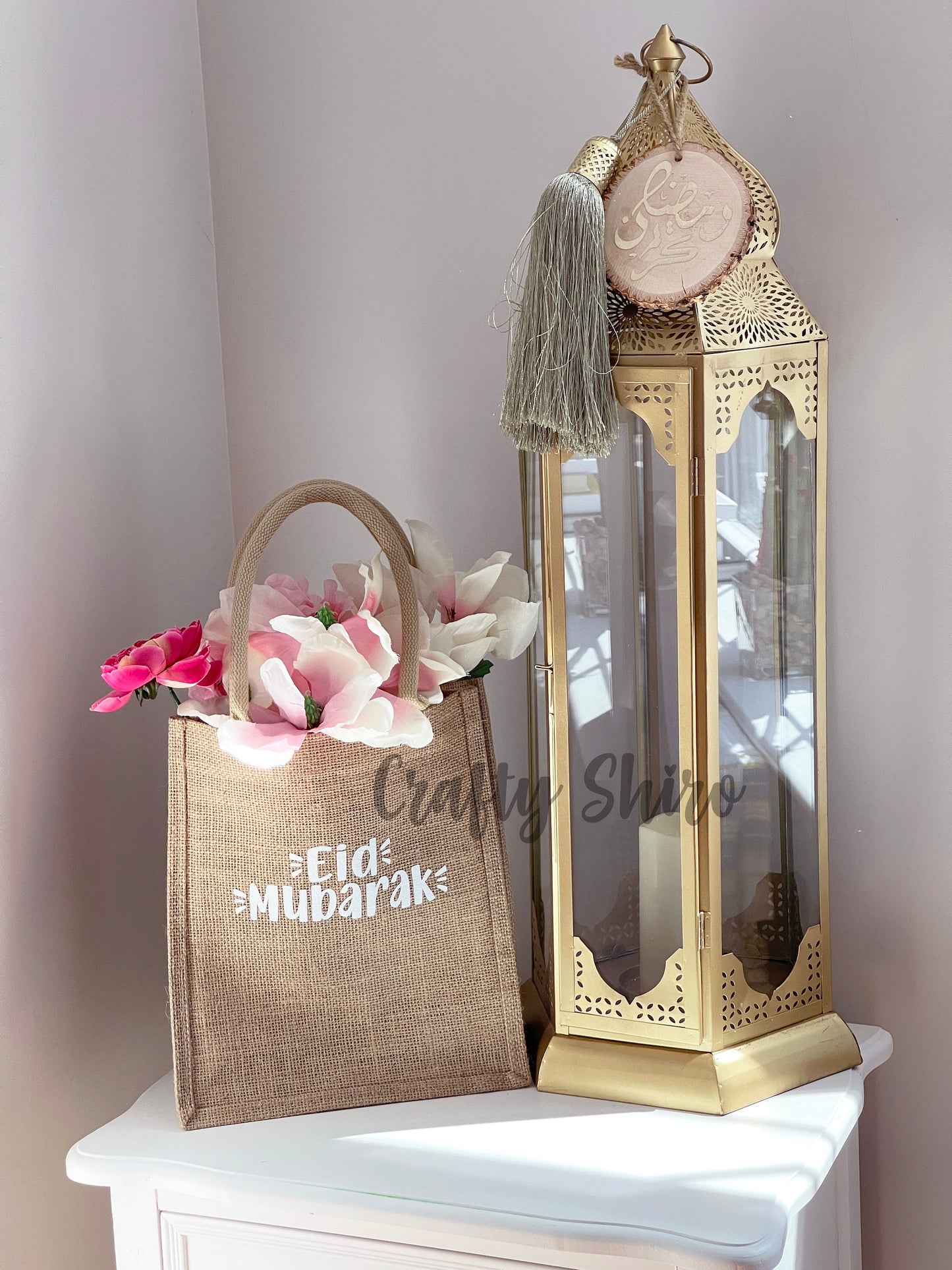 Eid Gift Bag Eid Mubarak Bag Eid Gifts Burlap Jute Reusable Canvas Gift Favors Bag with Handles
