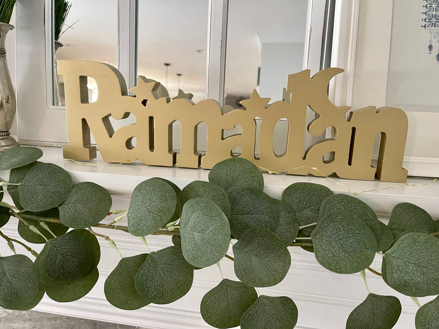 Ramadan decoration, wooden Ramadan decor, Wooden ramadan sign, Wooden Ramadan Mubarak Table Sign Decoration, Ramadan Party Decorations