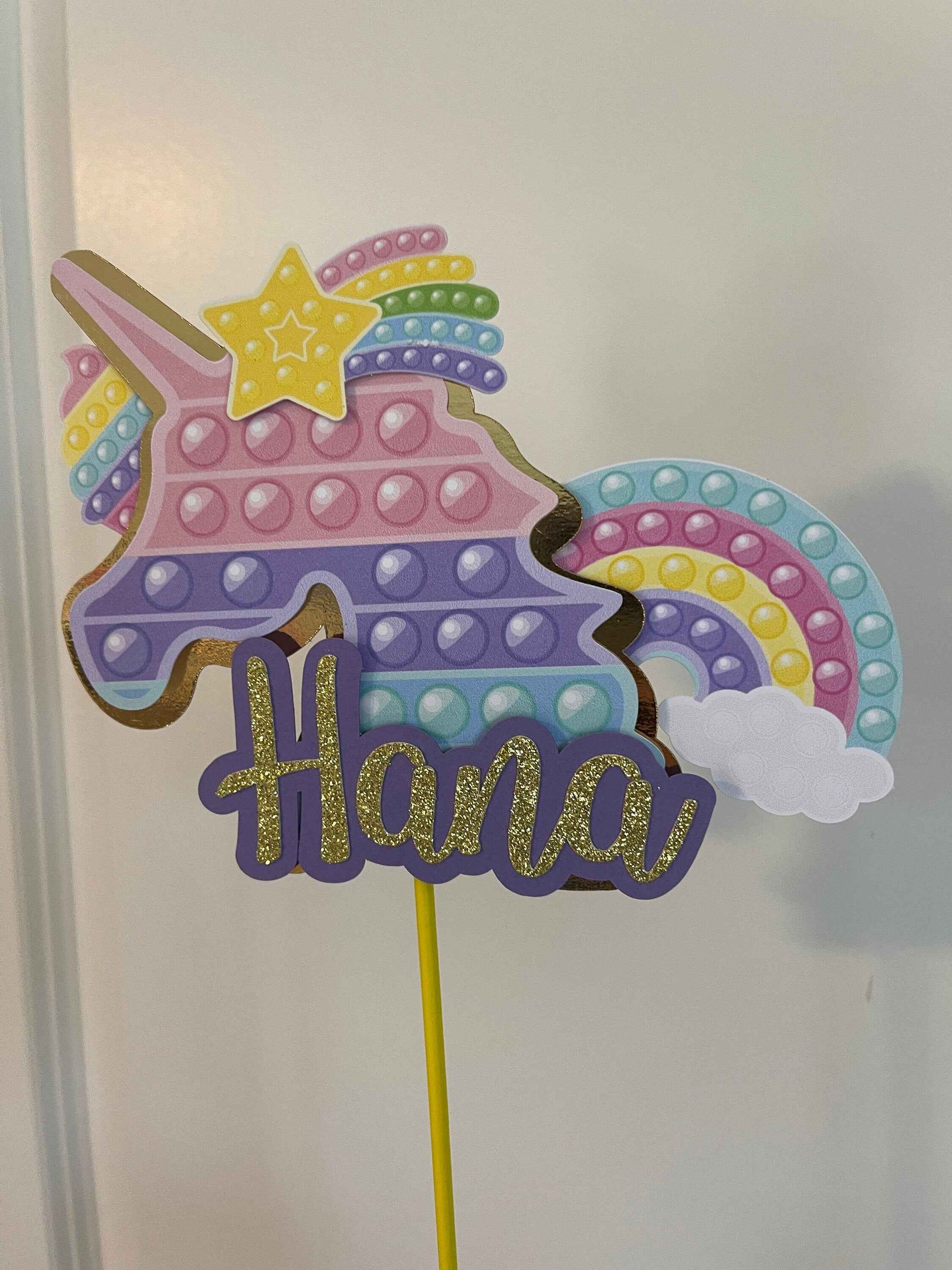 Personalized Pop it cake topper, Pop It Fidget Cake Topper, Custom Birthday Cake Topper, Pop It Fidget Toys Centerpiece 3D cake topper