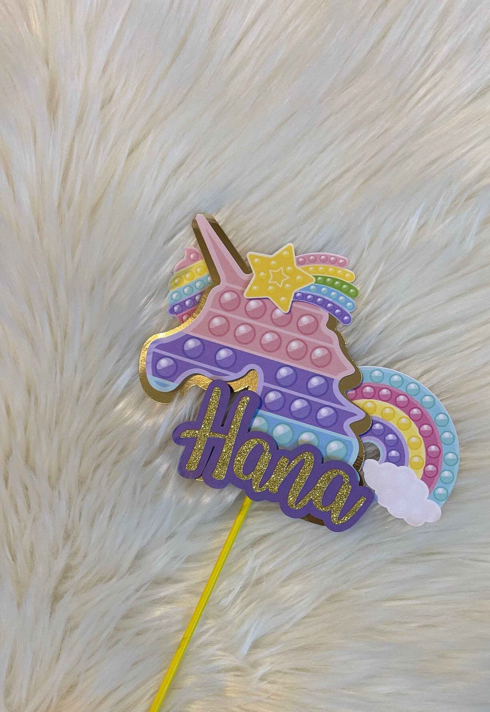 Personalized Pop it cake topper, Pop It Fidget Cake Topper, Custom Birthday Cake Topper, Pop It Fidget Toys Centerpiece 3D cake topper