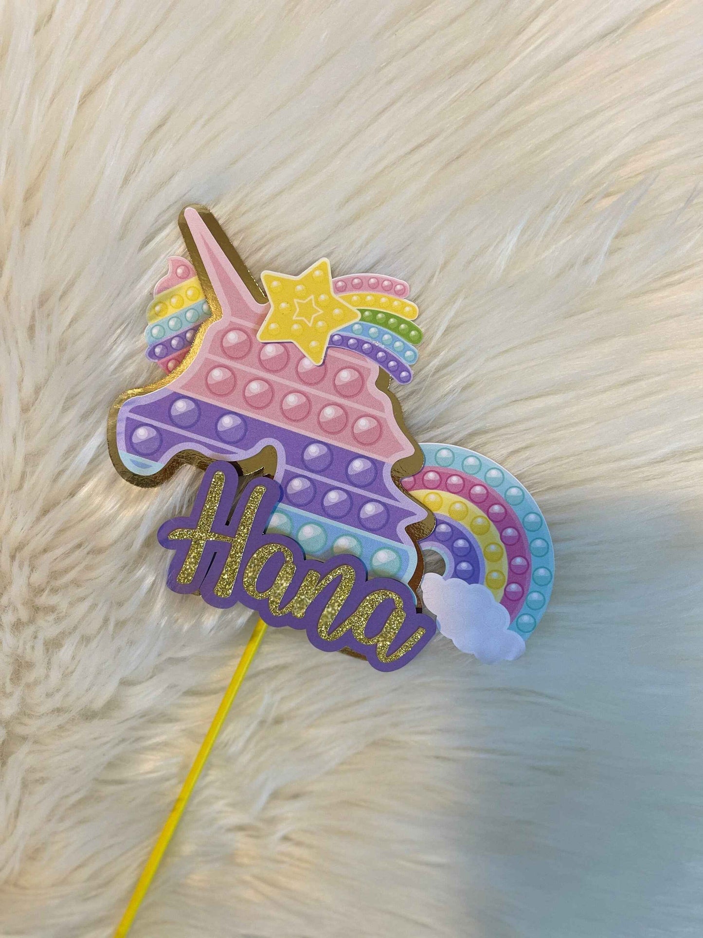 Personalized Pop it cake topper, Pop It Fidget Cake Topper, Custom Birthday Cake Topper, Pop It Fidget Toys Centerpiece 3D cake topper