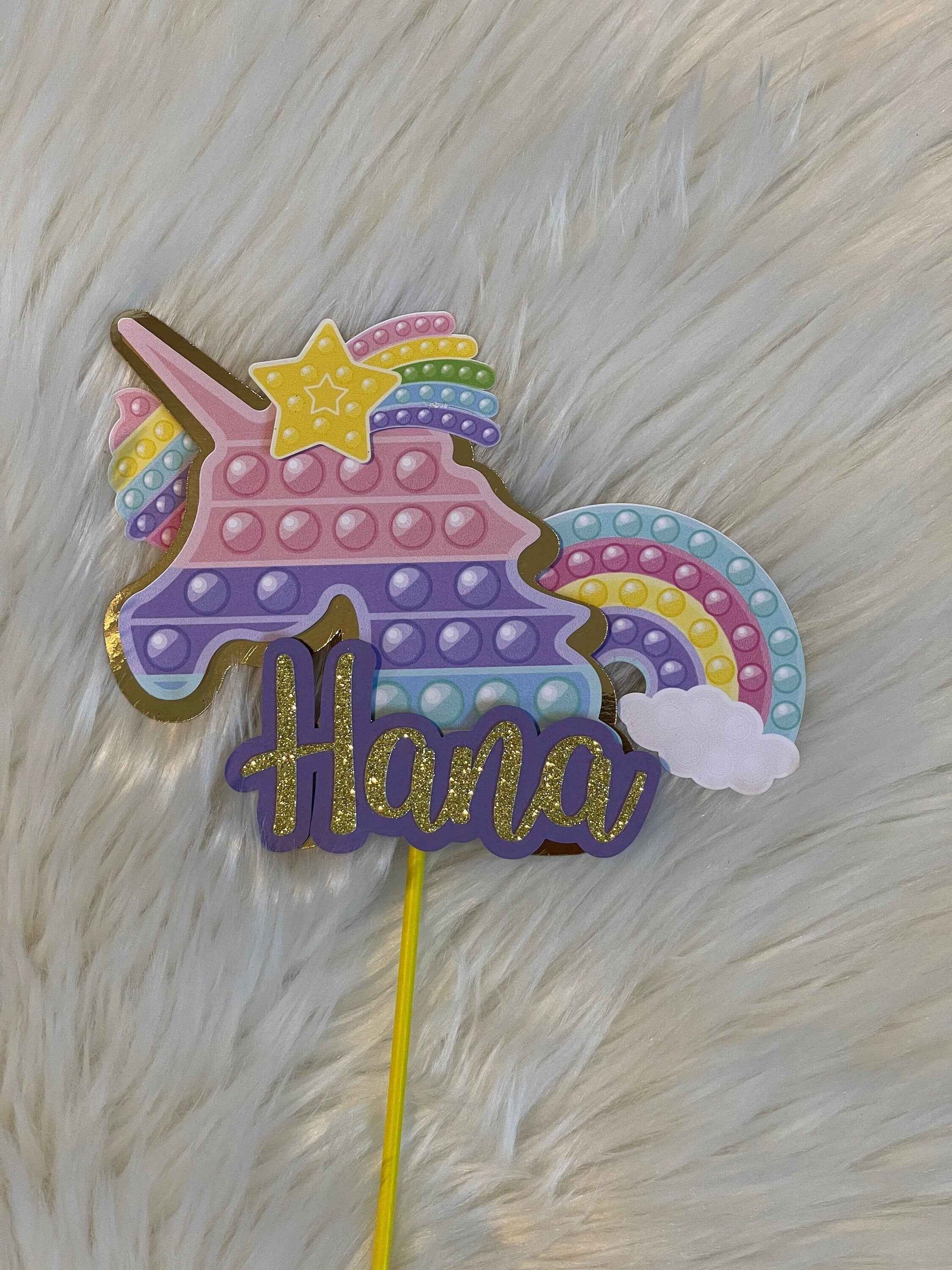 Personalized Pop it cake topper, Pop It Fidget Cake Topper, Custom Birthday Cake Topper, Pop It Fidget Toys Centerpiece 3D cake topper