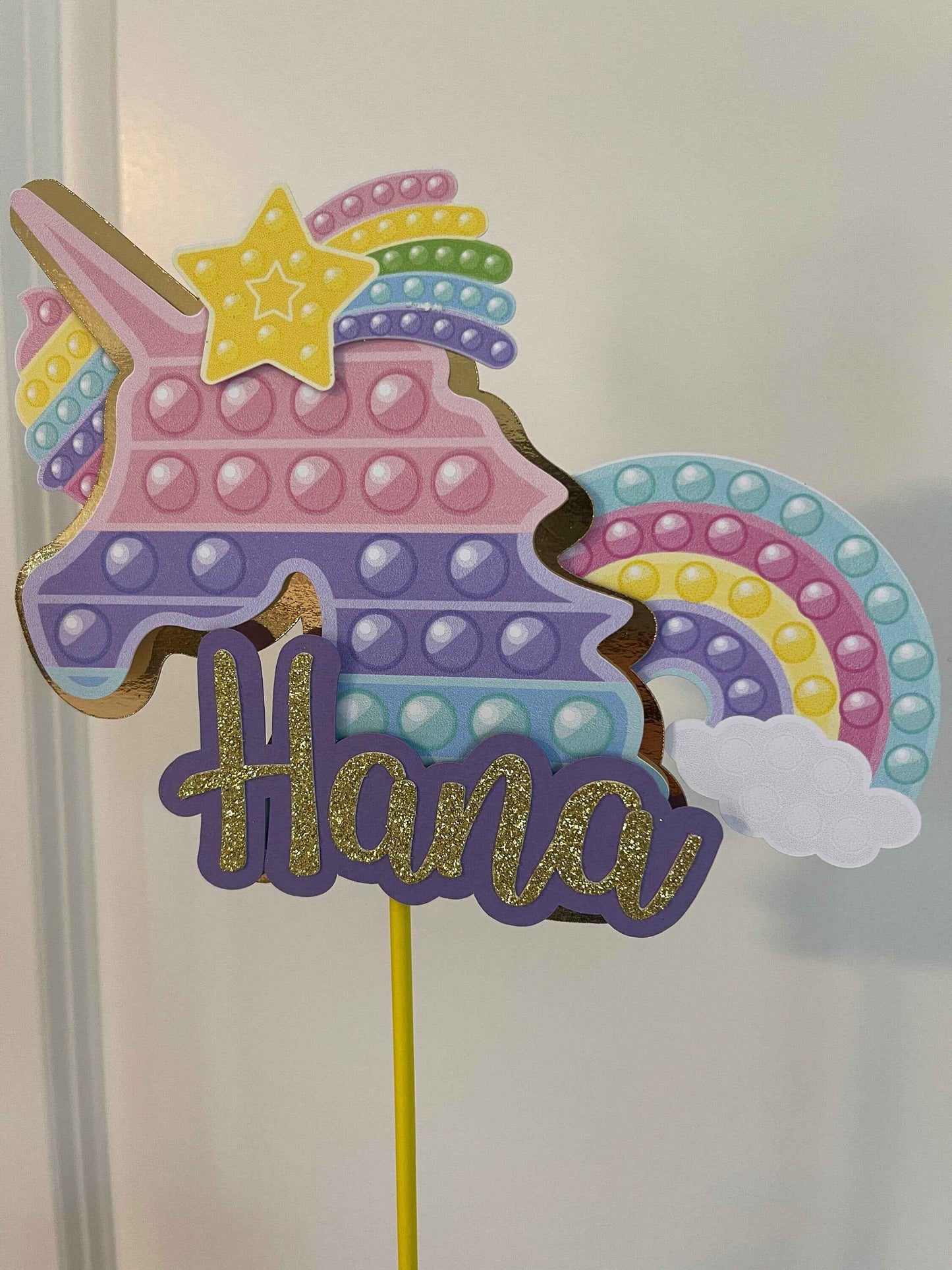 Personalized Pop it cake topper, Pop It Fidget Cake Topper, Custom Birthday Cake Topper, Pop It Fidget Toys Centerpiece 3D cake topper