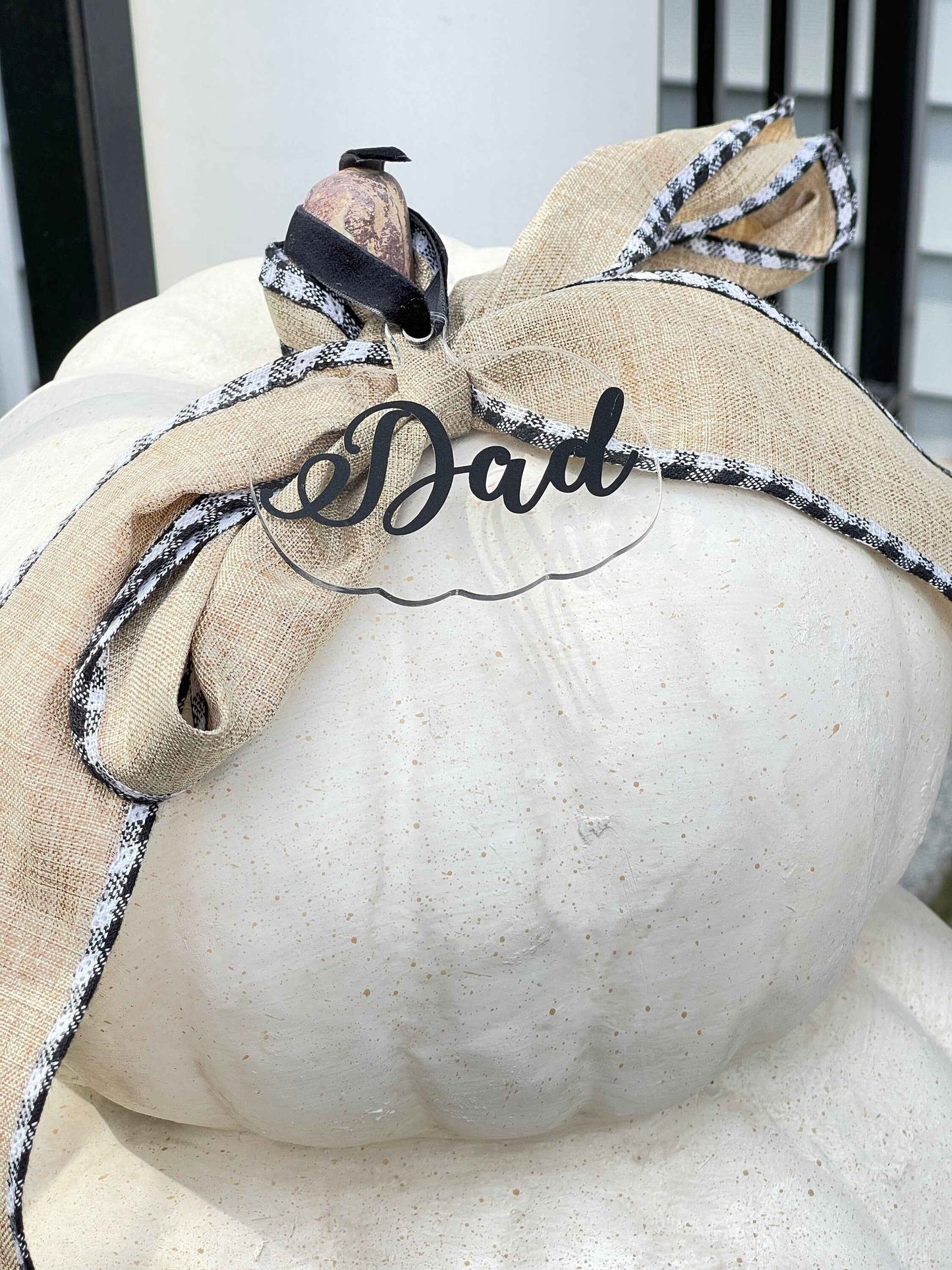 Thanksgiving Pumpkin acrylic ornament, personalized thanksgiving ornament, pumpkin fall decor, thanksgiving table decor