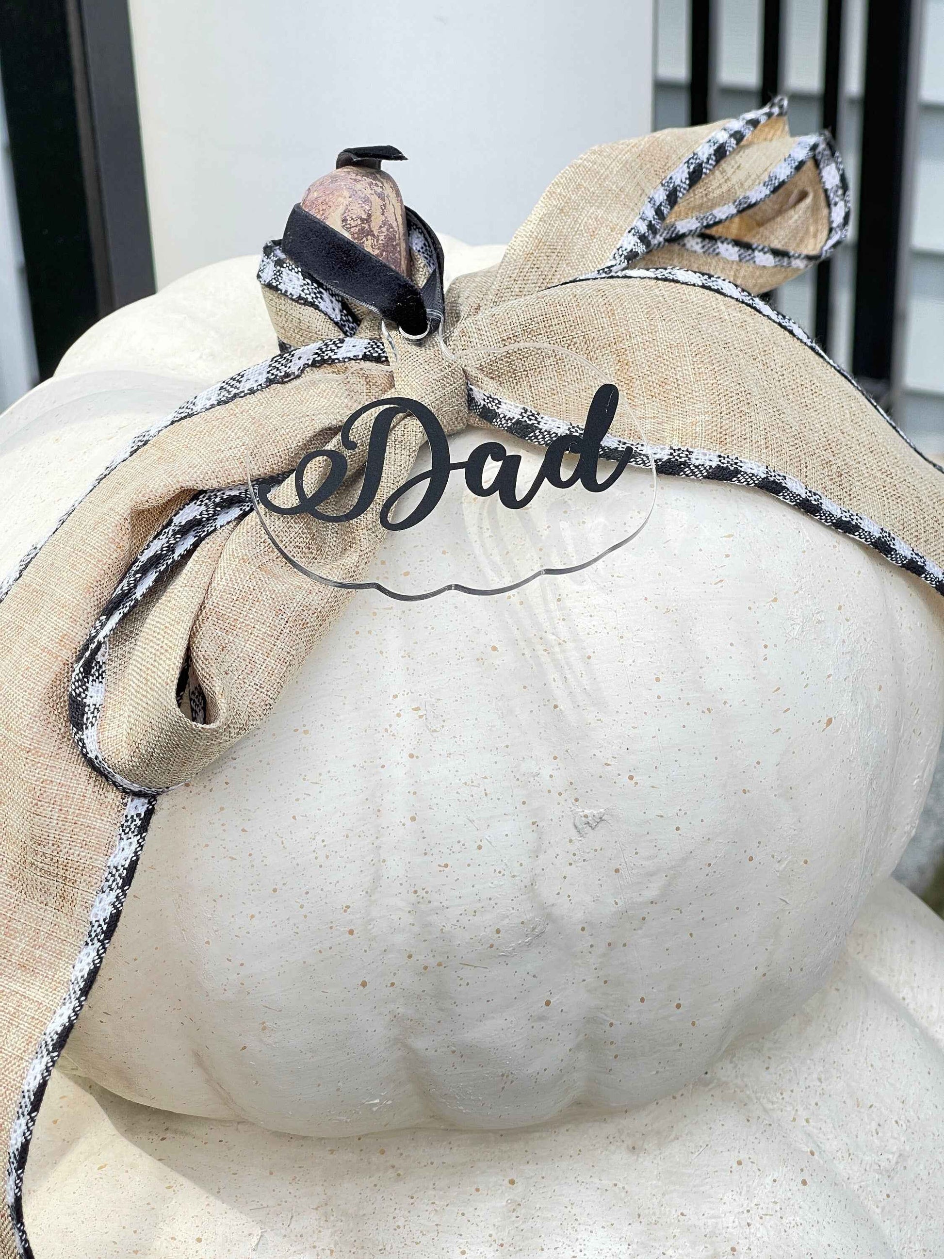 Thanksgiving Pumpkin acrylic ornament, personalized thanksgiving ornament, pumpkin fall decor, thanksgiving table decor