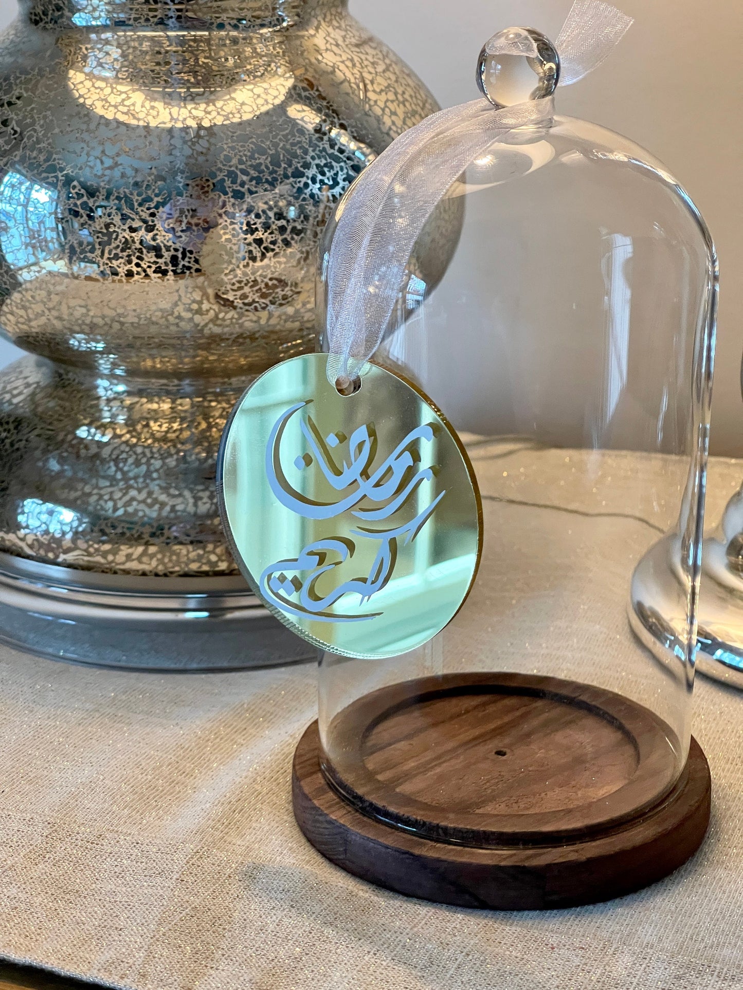 Ramadan Kareem gold ornament in arabic, Ramadan ornament