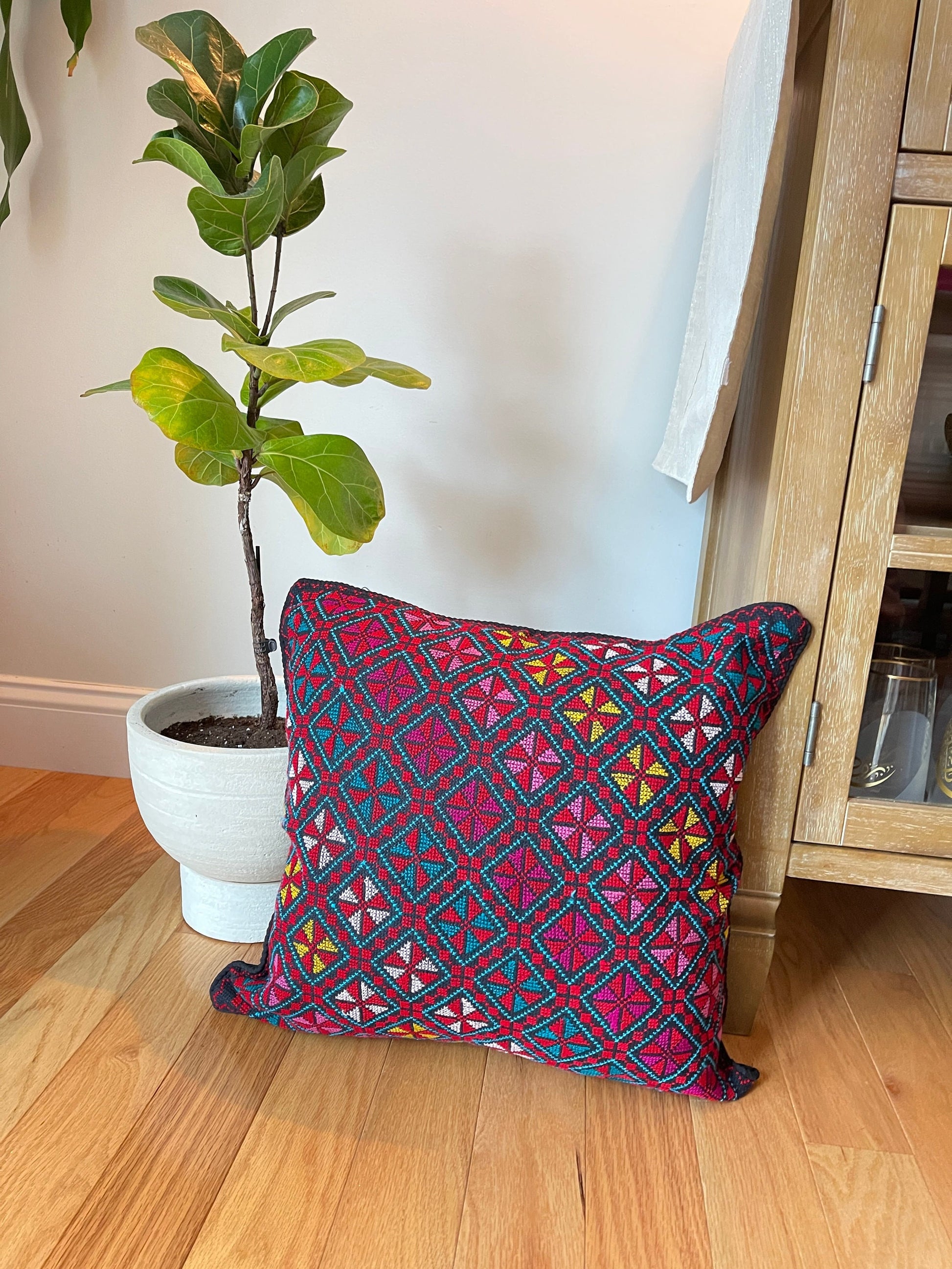 Egyptian tatreez pillow cover, Sinai pillow cover, Ramadan pillow cover, Ramadan decor pillow cover