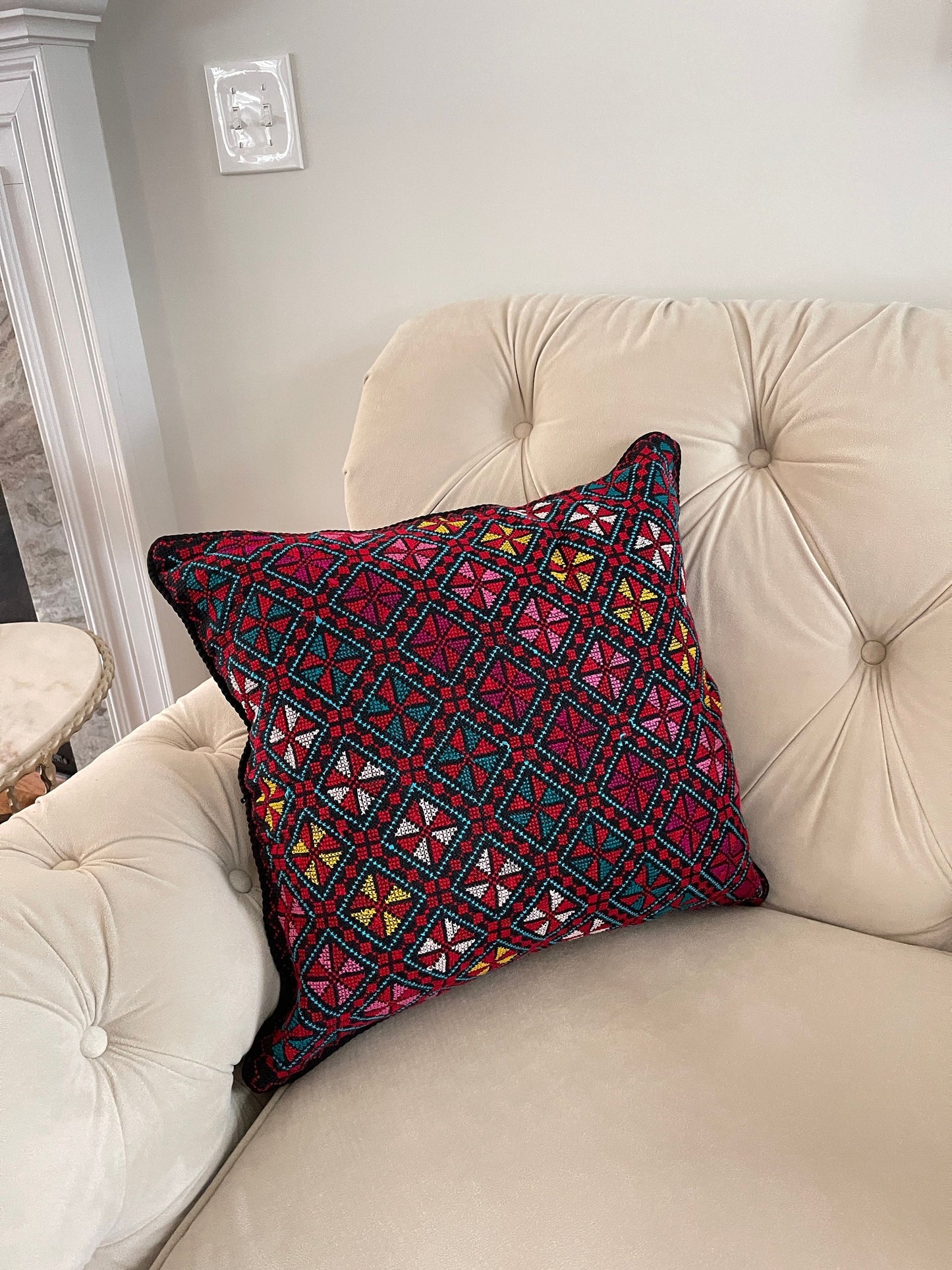 Egyptian tatreez pillow cover, Sinai pillow cover, Ramadan pillow cover, Ramadan decor pillow cover