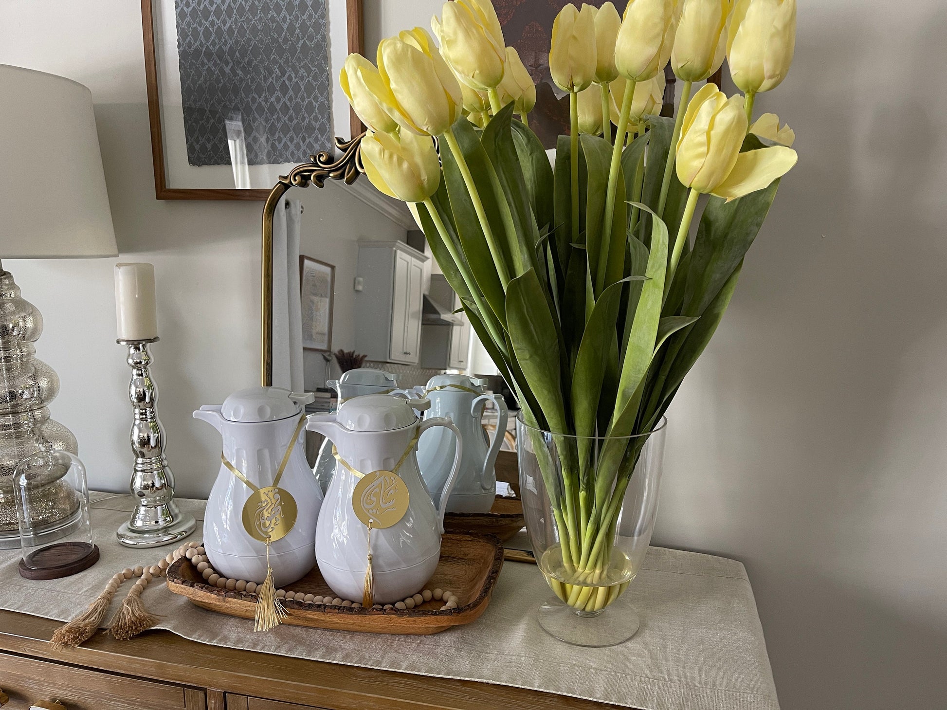 Ramadan coffee and tea acrylic tags in arabic calligraphy, ramadan decor, arabic calligraphy, arabic coffee decor, Ramadan decoration