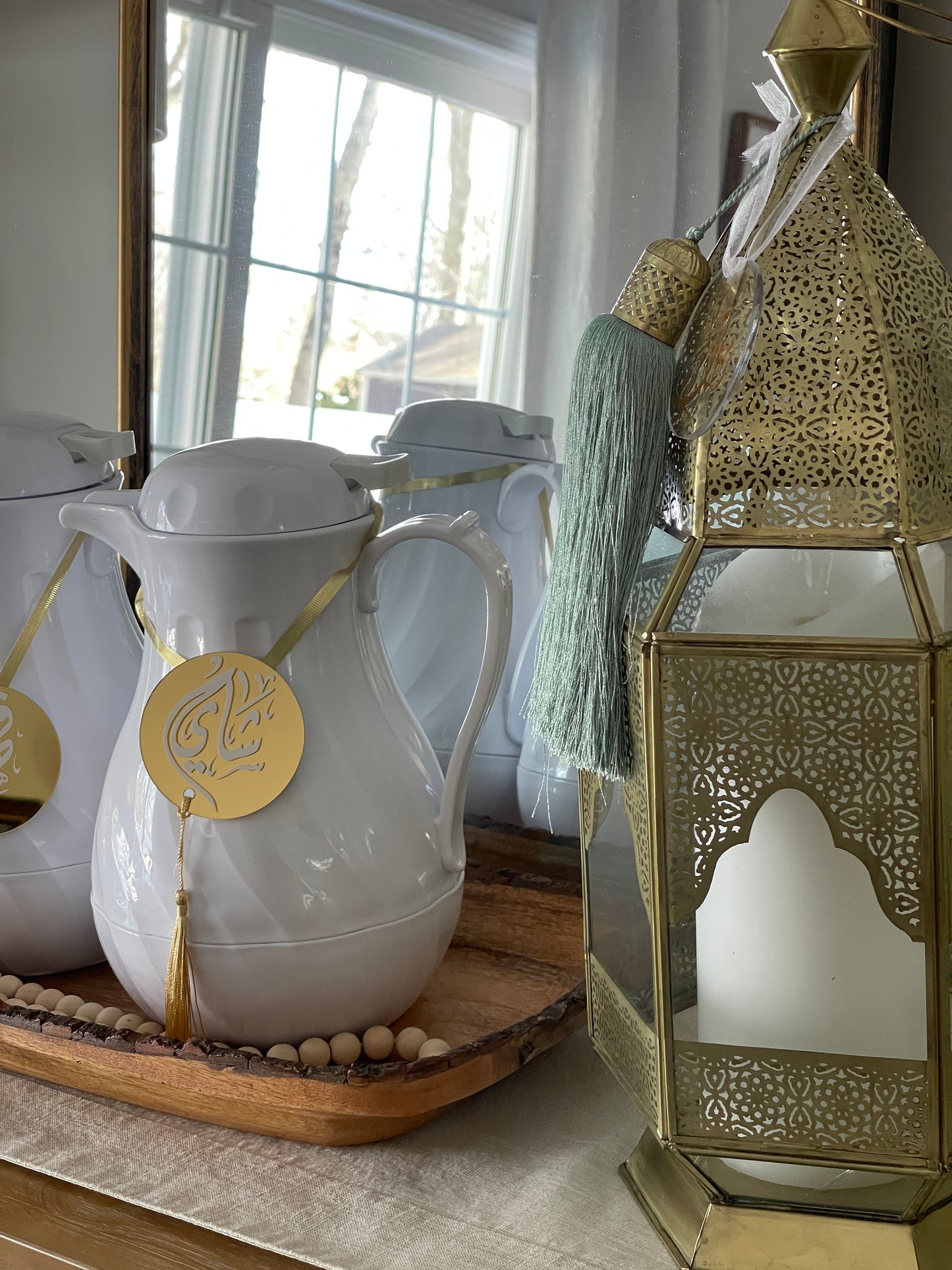 Ramadan coffee and tea acrylic tags in arabic calligraphy, ramadan decor, arabic calligraphy, arabic coffee decor, Ramadan decoration