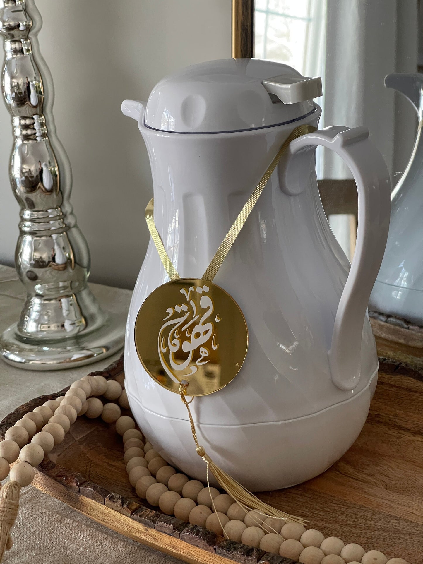 Ramadan coffee and tea acrylic tags in arabic calligraphy, ramadan decor, arabic calligraphy, arabic coffee decor, Ramadan decoration