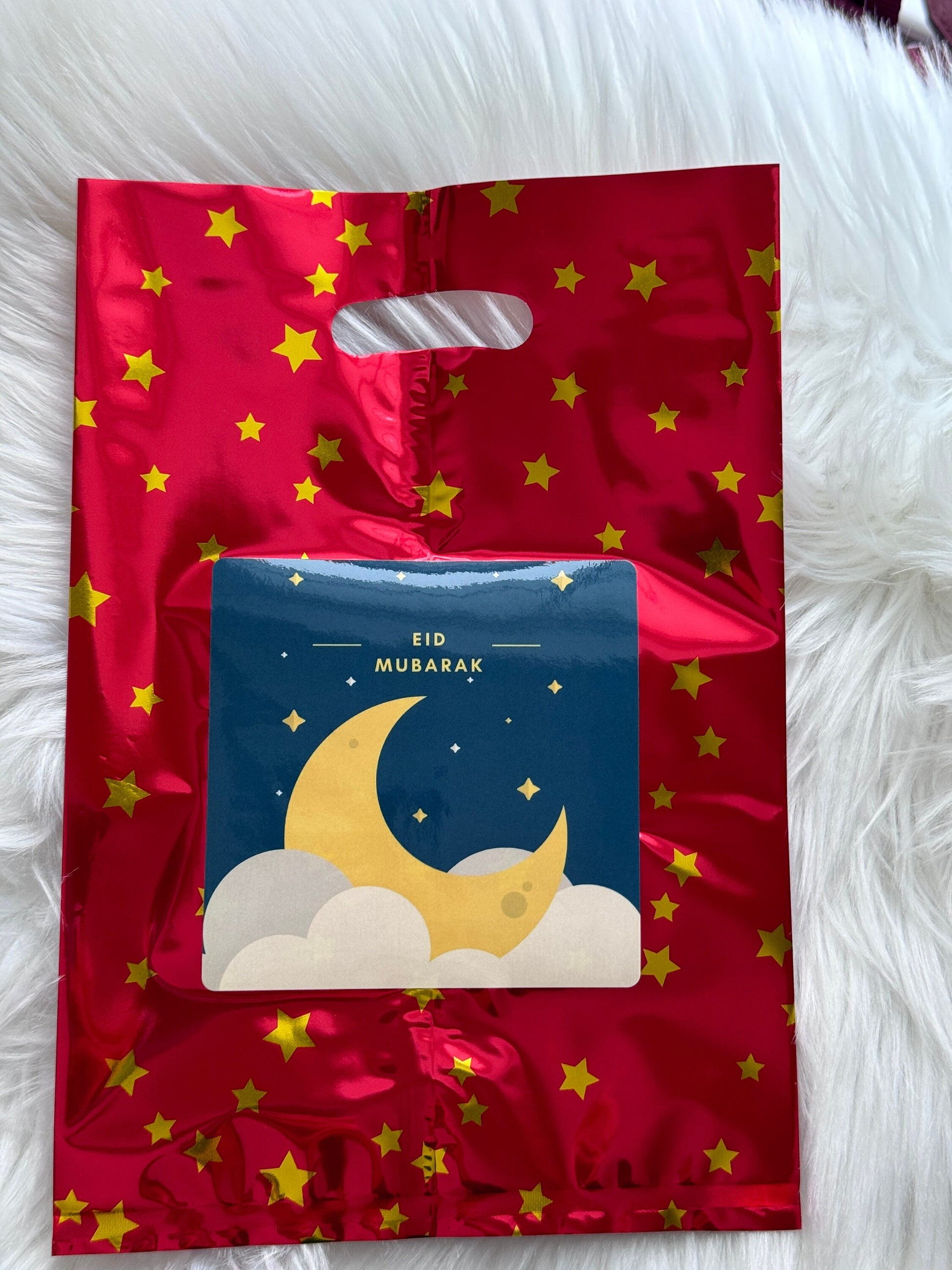 Eid Mubarak Goodie Bags Easy set of 8 Pack 10x7 Inches Eid favor bags