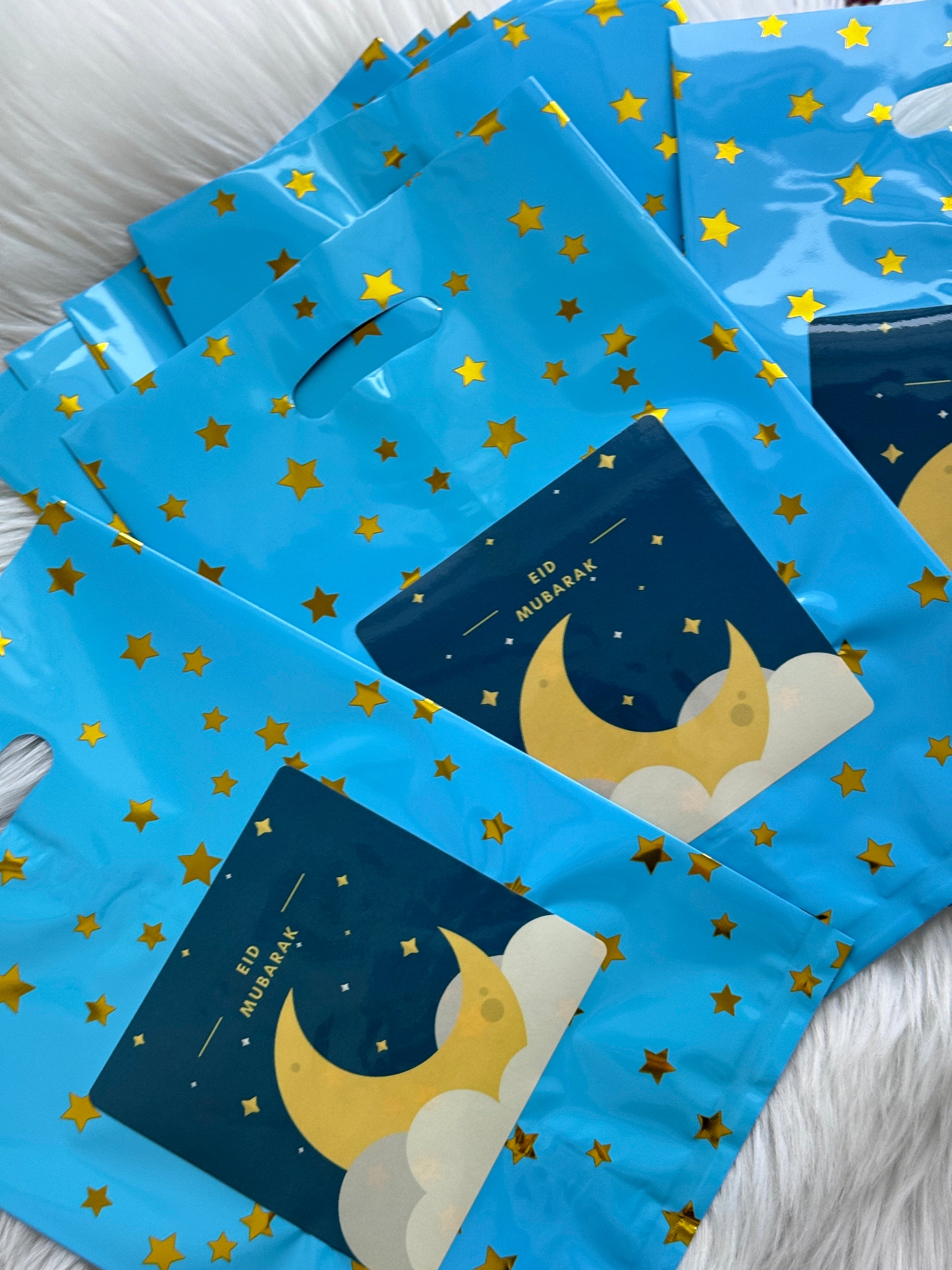 Eid Mubarak Goodie Bags Easy set of 8 Pack 10x7 Inches Eid favor bags