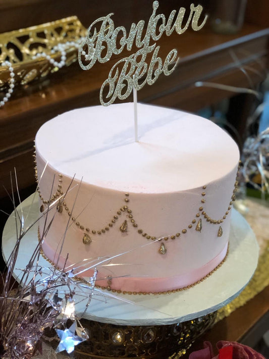 Bonjour Bebe Cake Topper, Baby Shower Cake Topper, Parisian Baby Shower, Baby Cake Topper, Paris Theme, Gold Baby Shower Cake Topper, Bebe