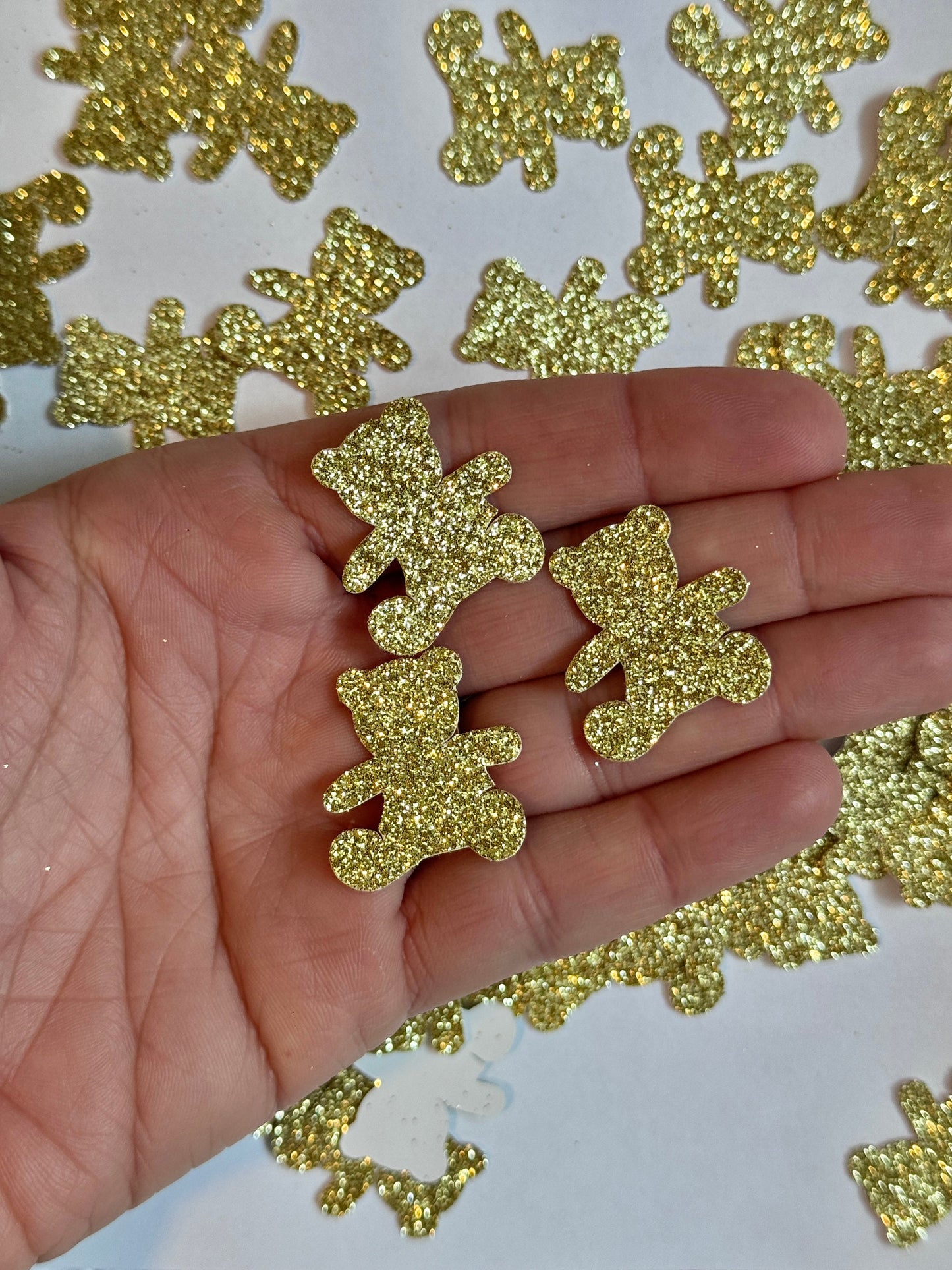 Gold Teddy Bear Baby Shower Decor | Bear Confetti | Teddy Bear Party | Party Decorations | Baby Shower Confetti | New Baby Decoration