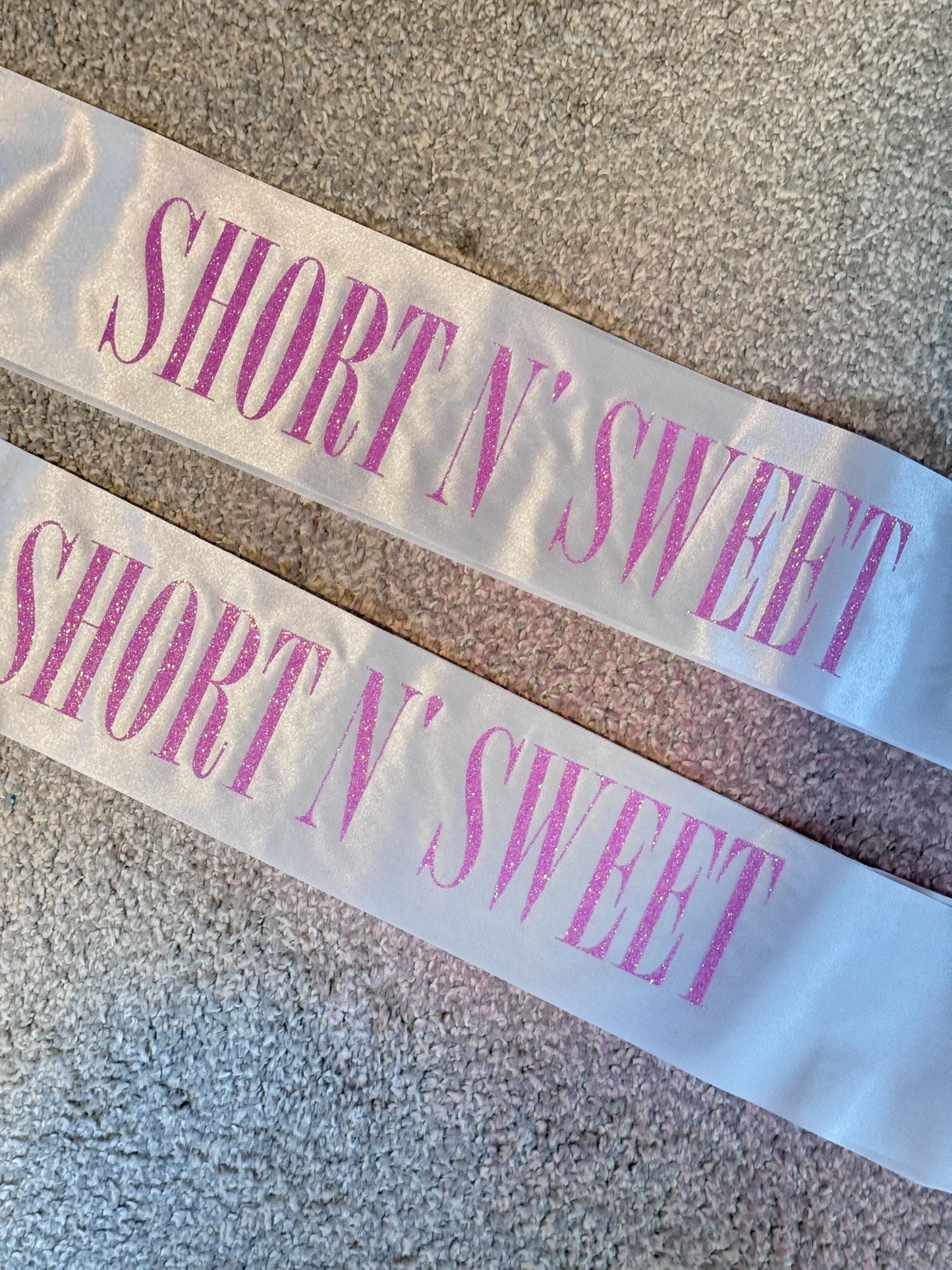 Short n Sweet sash - adult size - Sabrina carpenter concert outfits
