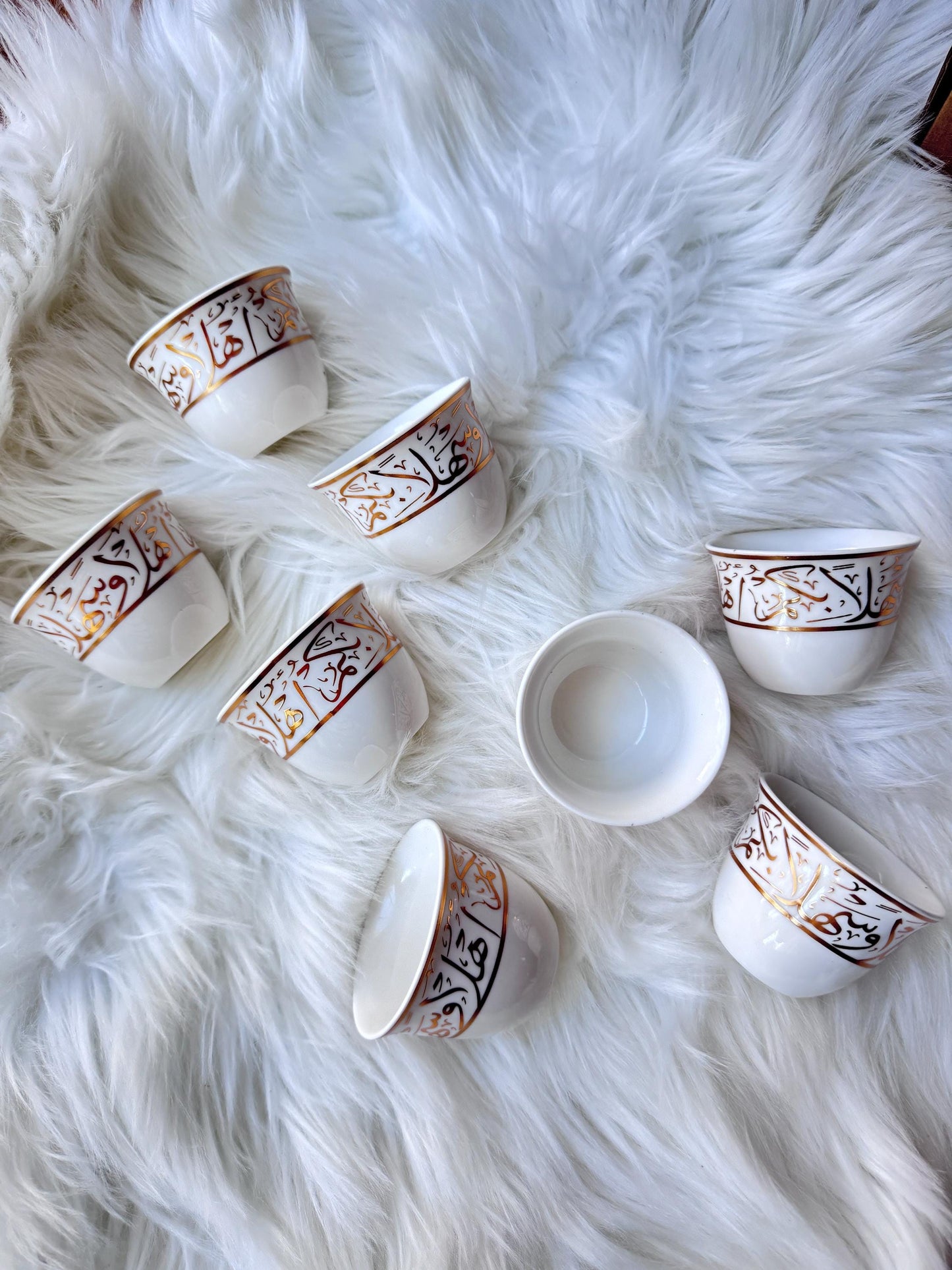 arabic coffee cups set of 8