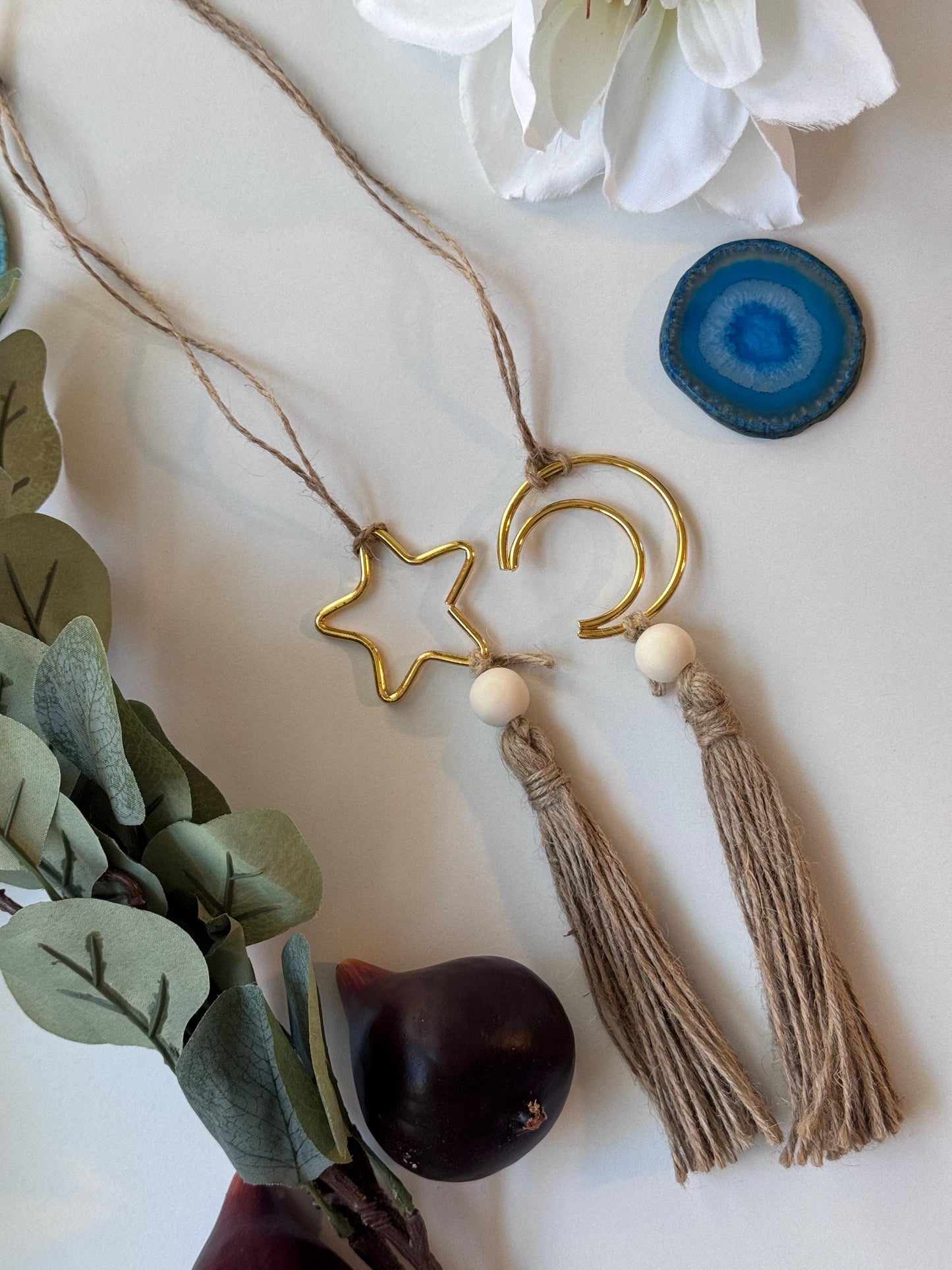 ramadan ornaments star and moon - set of 2,Ramadan and Eid Ornament Set – Islamic Festive Decor