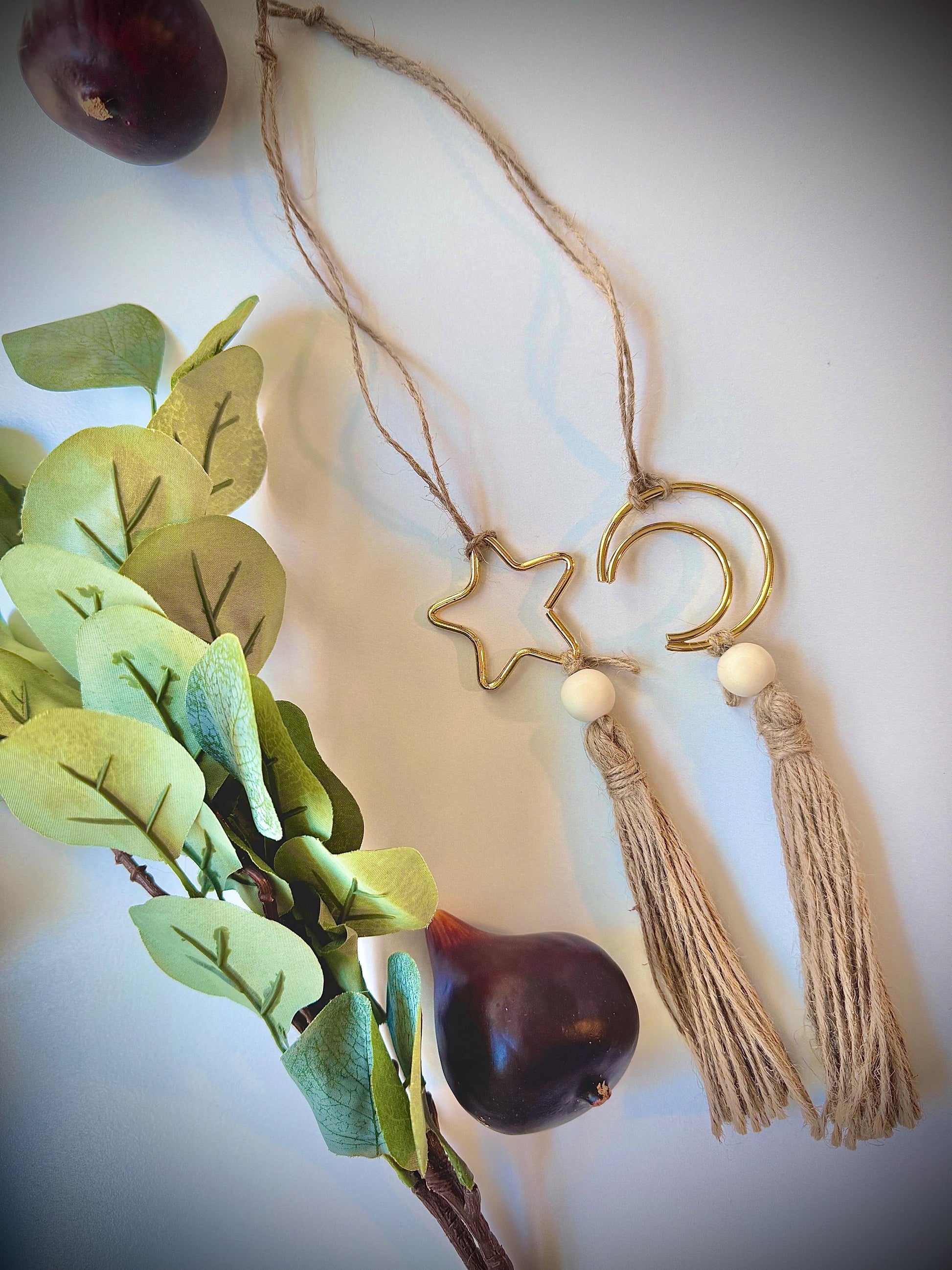 ramadan ornaments star and moon - set of 2,Ramadan and Eid Ornament Set – Islamic Festive Decor