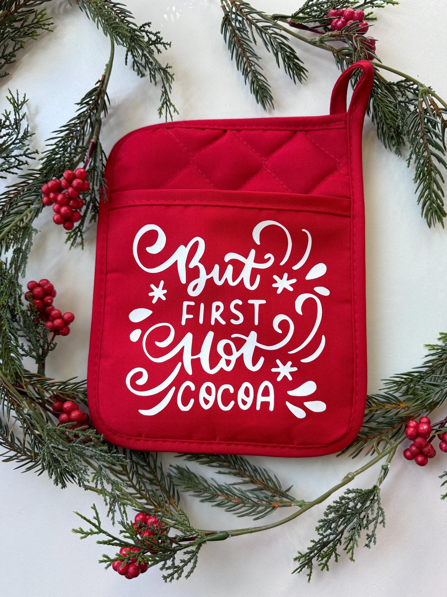 Neighbor Gift | Potholder Neighbor Gift | Oven Mitt Gift | Easy Holiday Gift | Hot Coco Gift | Christmas Gift | Coworker Gift | Secret Santa