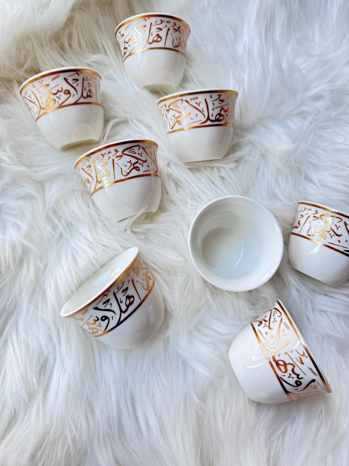 arabic coffee cups set of 8