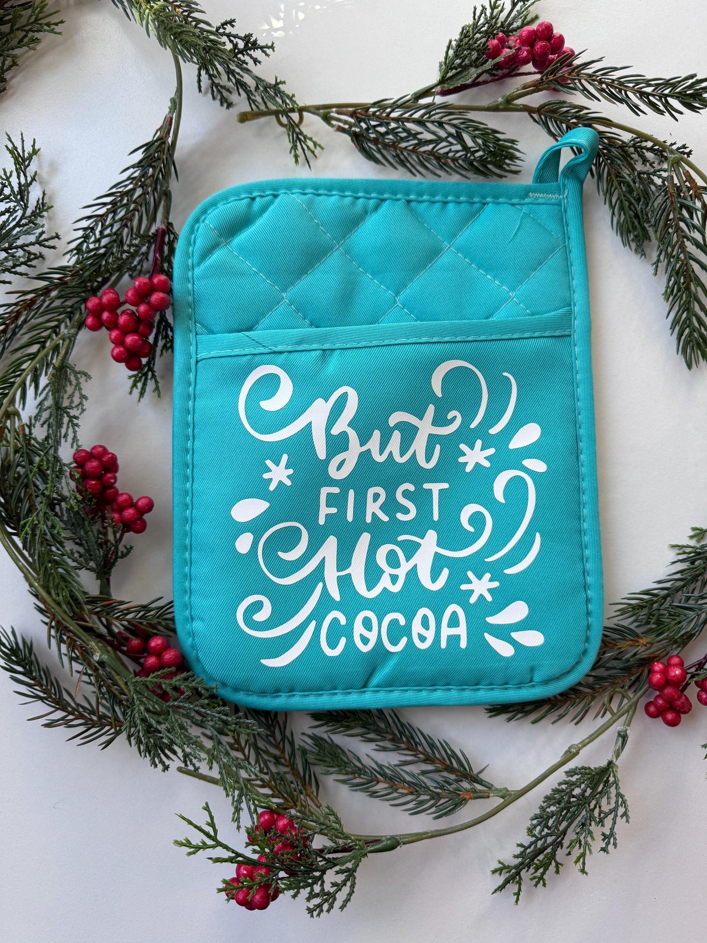 Neighbor Gift | Potholder Neighbor Gift | Oven Mitt Gift | Easy Holiday Gift | Hot Coco Gift | Christmas Gift | Coworker Gift | Secret Santa