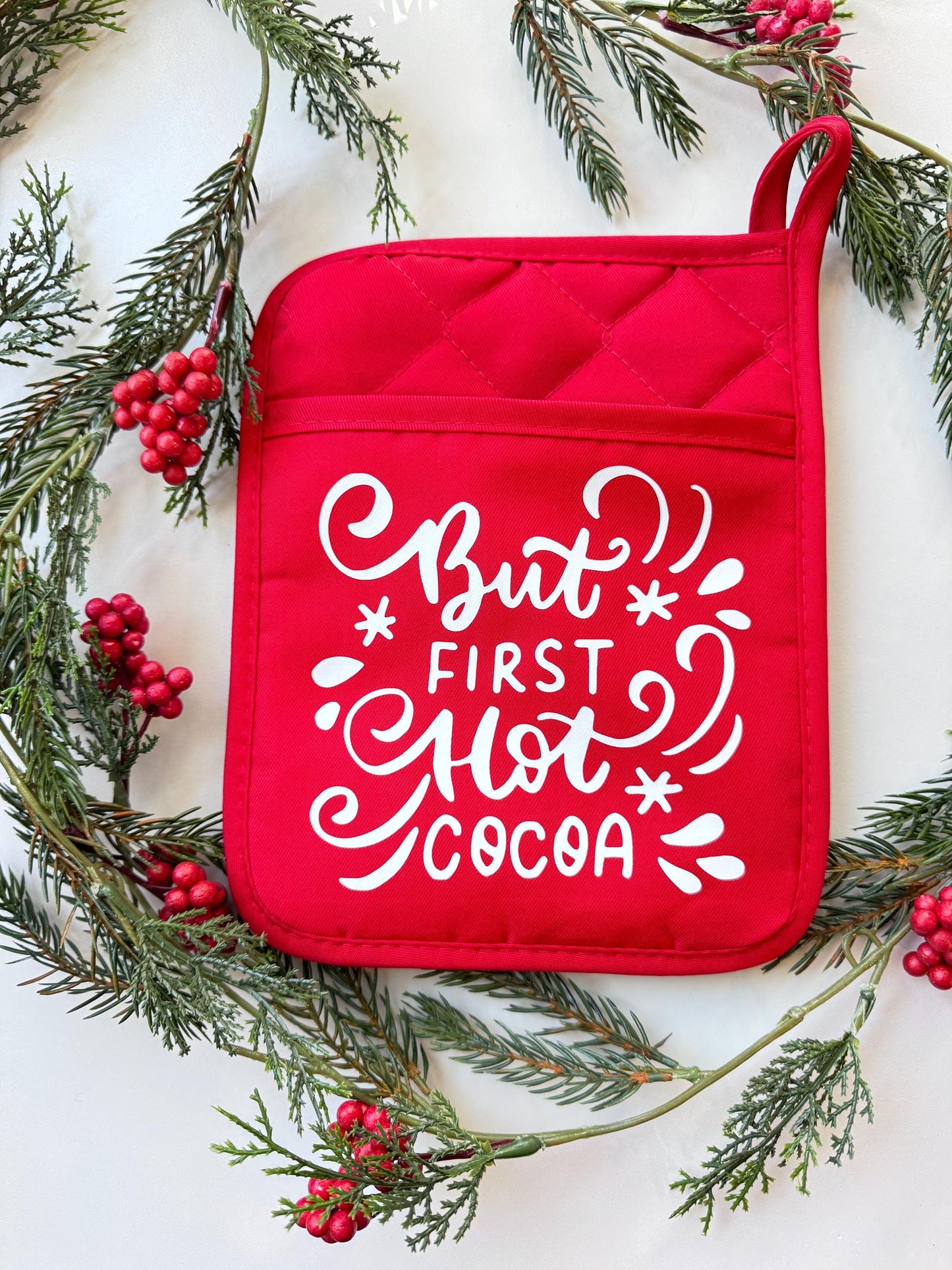 Neighbor Gift | Potholder Neighbor Gift | Oven Mitt Gift | Easy Holiday Gift | Hot Coco Gift | Christmas Gift | Coworker Gift | Secret Santa