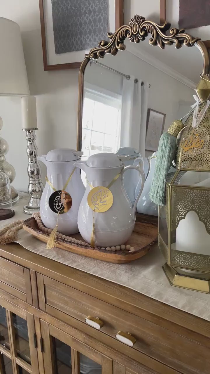 Ramadan coffee and tea acrylic tags in arabic calligraphy, ramadan decor, arabic calligraphy, arabic coffee decor, Ramadan decoration