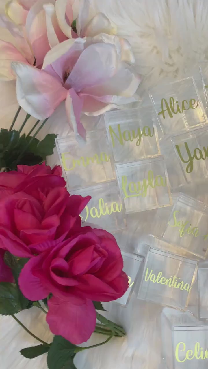 Personalized acrylic mini boxes | wedding favors | personalized favors