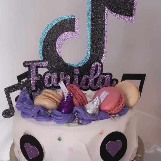 TikTok inspired cake topper, Customized TikTok cake topper, TikTok birthday party, tiktok cakes
